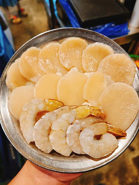 관자한접시 메뉴 사진(네이버)