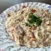 베이컨크림리조또 메뉴 사진(네이버)