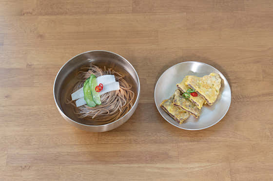 메밀막국수 육전세트 물/비빔/들기름 메뉴 사진(네이버)