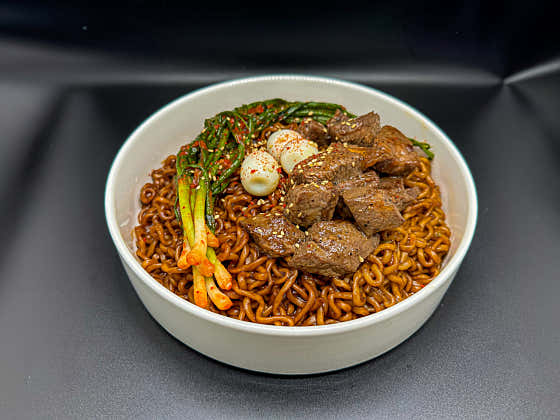 부채살 짜파구리&파김치 메뉴 사진(네이버)