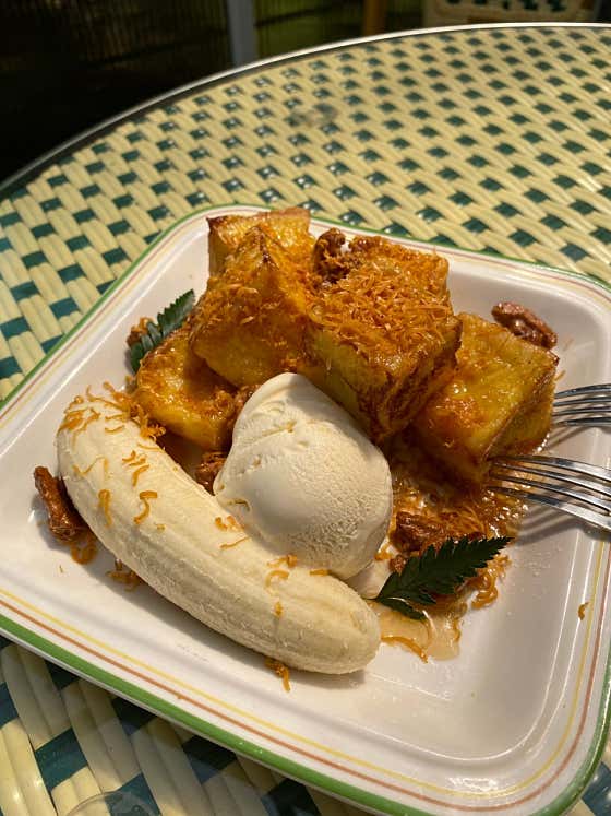 프렌치토스트와 아이스크림 메뉴 사진(네이버)