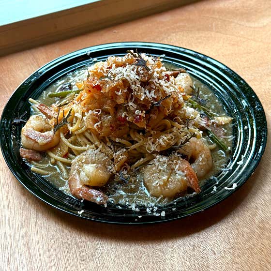 Crab pesto pasta 메뉴 사진(네이버)