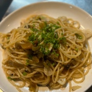 갓절임 파스타 메뉴 사진(네이버)