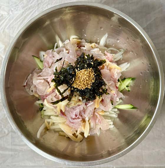 후포리 물회 메뉴 사진(네이버)