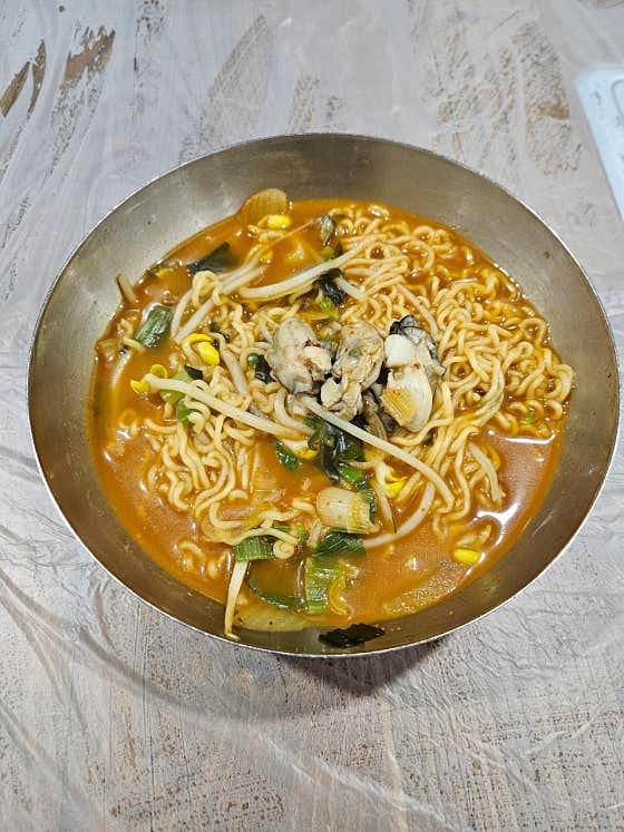 굴라면 메뉴 사진(네이버)