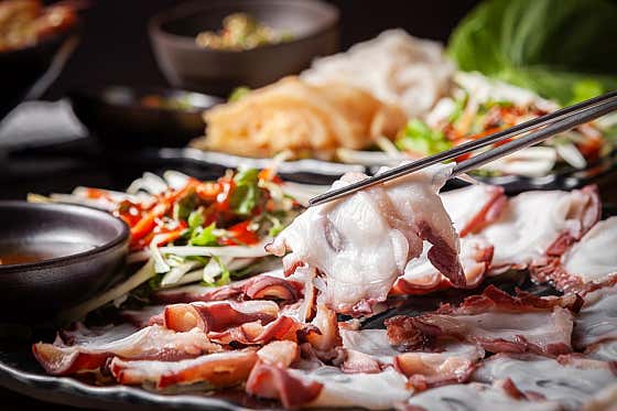 자연산 참문어숙회 메뉴 사진(네이버)