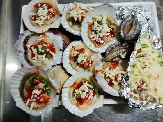 조개구이 메뉴 사진(네이버)