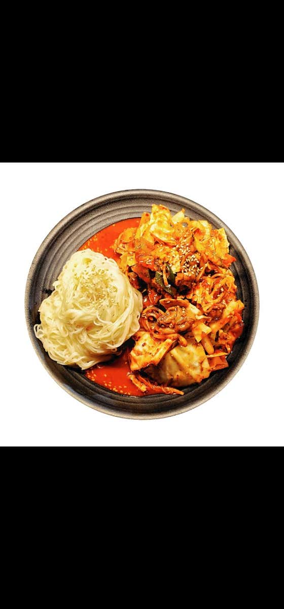 골뱅이 야채무침 + 소면 메뉴 사진(네이버)