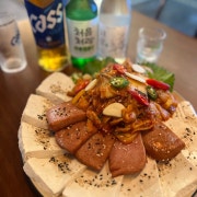 스팸 두부김치 메뉴 사진(네이버)