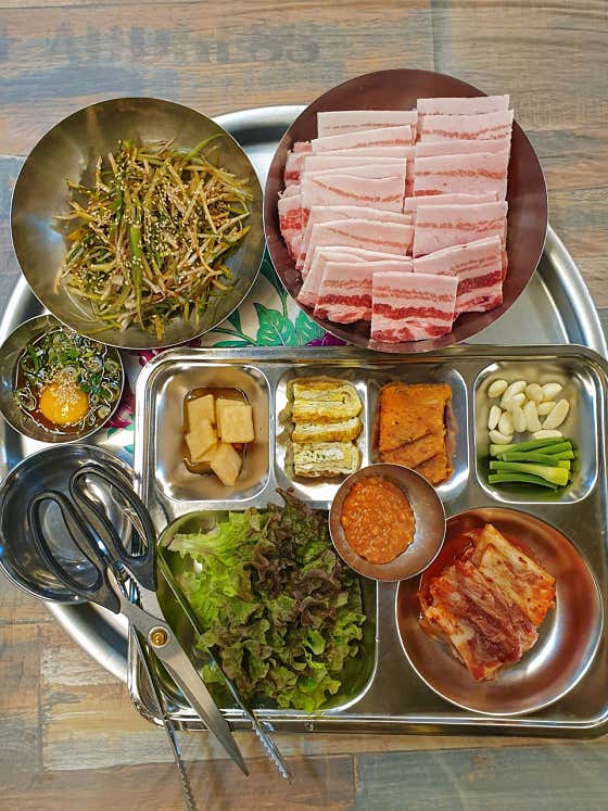 급냉삼겹살 메뉴 사진(네이버)