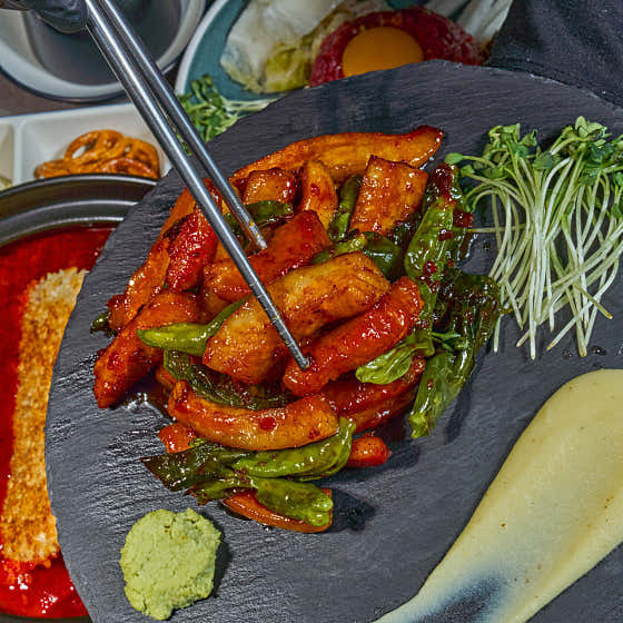 항정꽈리볶음 메뉴 사진(네이버)