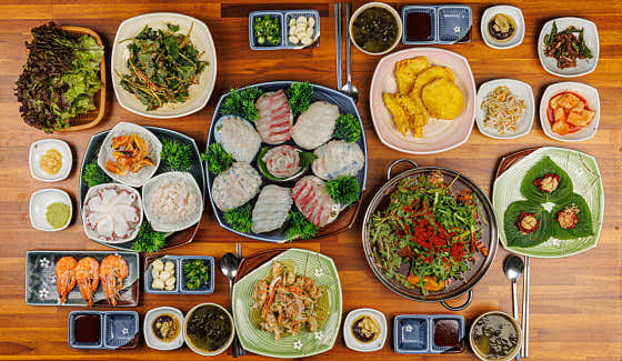 모둠회 중 메뉴 사진(네이버)