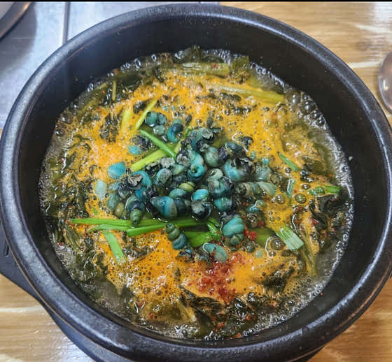 올갱이 해장국 메뉴 사진(네이버)