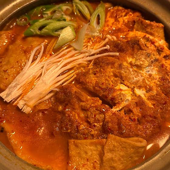 돈가츠김치우동나베 메뉴 사진(네이버)