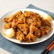 돼지갈비후라이드 100g 메뉴 사진(네이버)