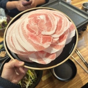 제주오겹 꽃 대패 메뉴 사진(네이버)
