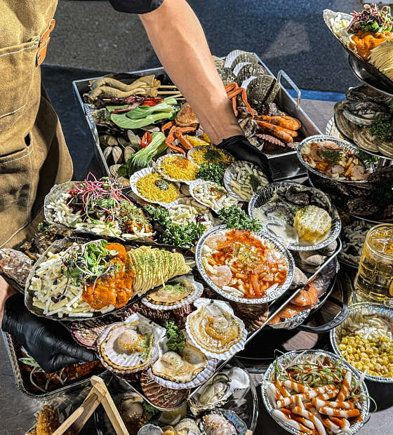 회관조개구이한상(치즈o/치즈x) 메뉴 사진(네이버)