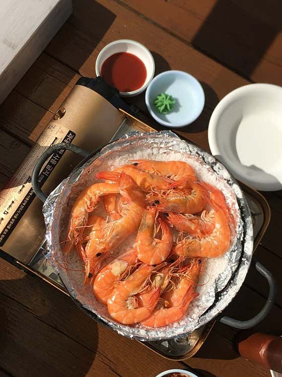 왕새우 소금구이 한판 메뉴 사진(네이버)