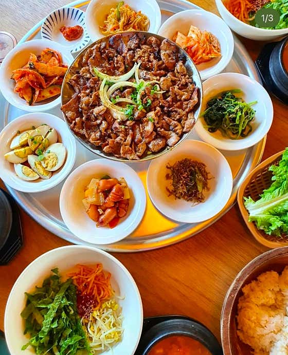 청국장 &석쇠구이 한상 메뉴 사진(네이버)