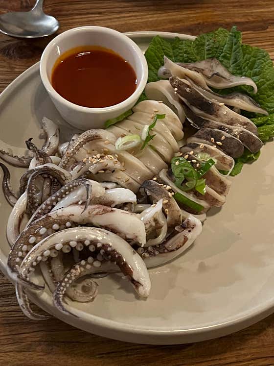 오징어숙회 메뉴 사진(네이버)