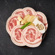 꽃삼겹살 반판(200g) 메뉴 사진(네이버)