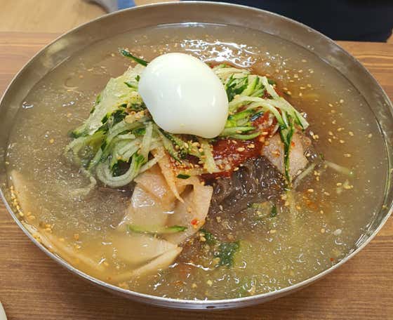 수제 칡 물비냉면 메뉴 사진(네이버)