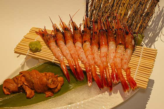 우니, 단새우 메뉴 사진(네이버)
