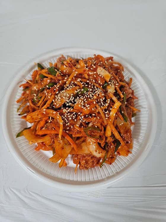 가자미무침 메뉴 사진(네이버)