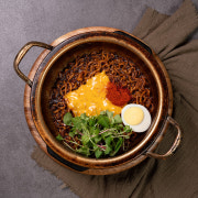 짜파게티+계란+치즈 메뉴 사진(네이버)