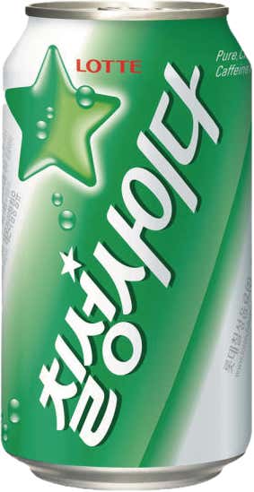 사이다 355ml 메뉴 사진(네이버)