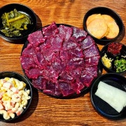 뭉티기(중)200g 메뉴 사진(네이버)