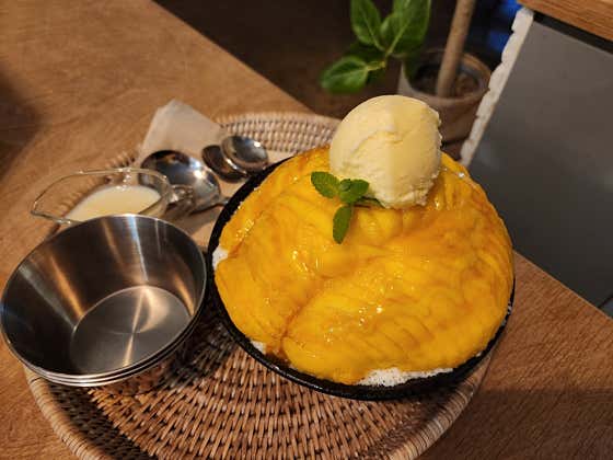 생망고 빙수 메뉴 사진(네이버)