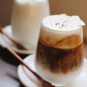단밤크림샷 카페라떼(ice) 메뉴 사진(네이버)