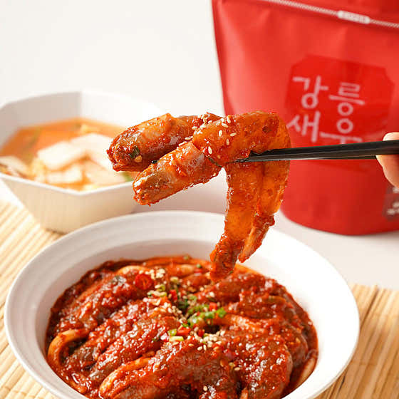 강릉새우밀키트 11미(양념) 메뉴 사진(네이버)