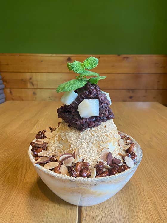국내산 프리미엄 수제팥빙수 메뉴 사진(네이버)