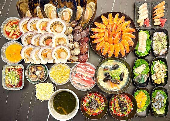 조개구이+산대하+해산물+식사 (소) 메뉴 사진(네이버)