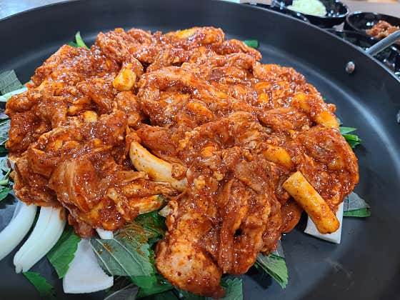낙지&닭목살 메뉴 사진(네이버)