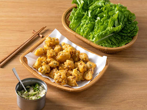 상추튀김 메뉴 사진(네이버)