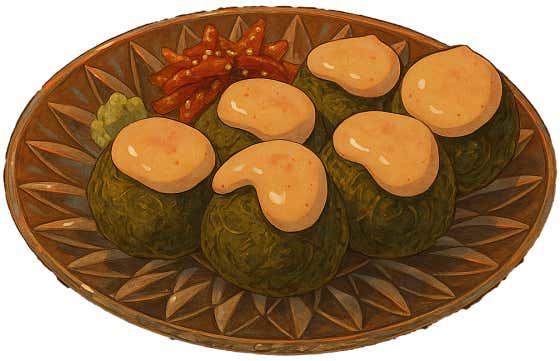 감태명란마요 주먹밥 메뉴 사진(네이버)