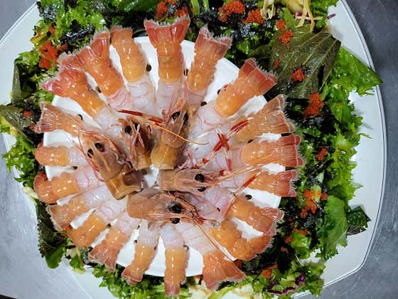 딱새우회22마리+딱새우라면 메뉴 사진(네이버)