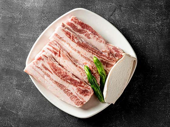 한돈생오겹살180g 메뉴 사진(네이버)