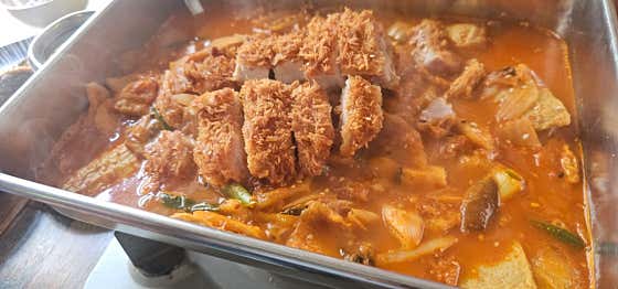돈가스 오댕 김치나베 메뉴 사진(네이버)