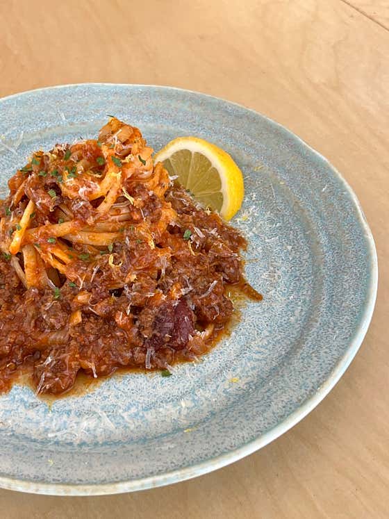 미트 칠리 파스타 메뉴 사진(네이버)