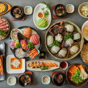 [광어 포함 풀세트] 정식세트 3인 메뉴 사진(네이버)