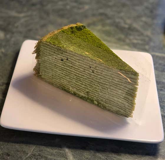 녹차 크레이프 메뉴 사진(네이버)