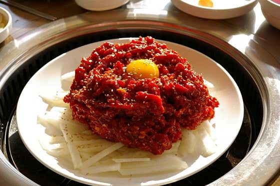한우육회 메뉴 사진(네이버)