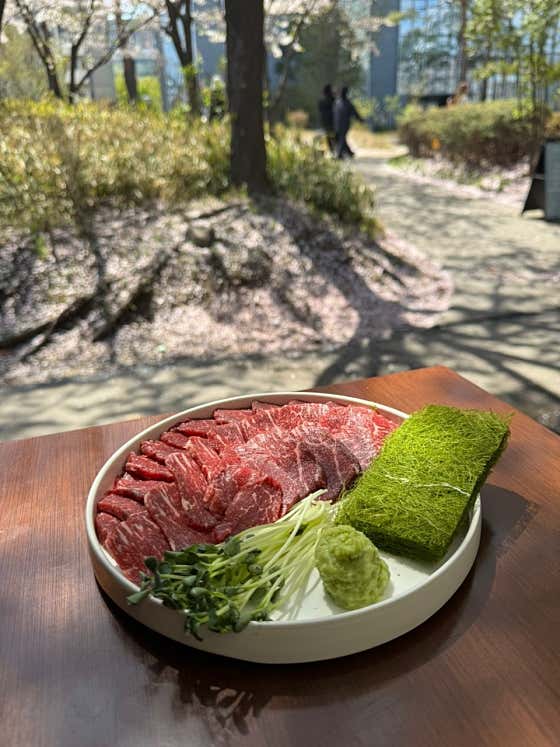 한우 육사시미 메뉴 사진(네이버)