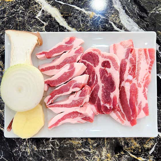 다산세트(삼겹/목살/가브리살) 메뉴 사진(네이버)