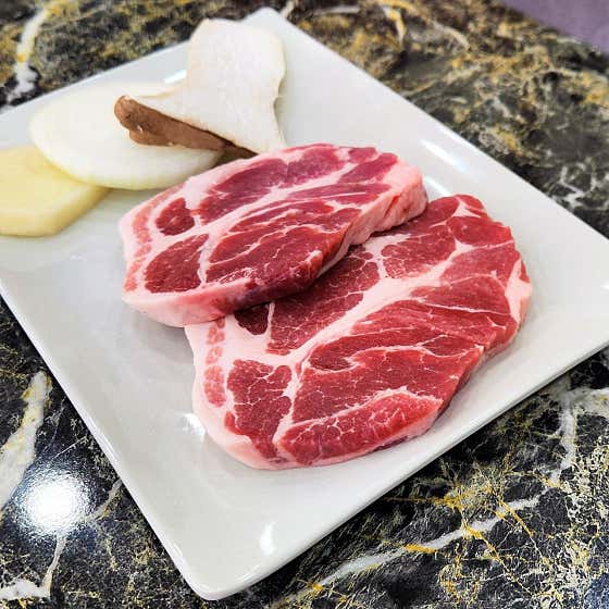 숙성목살(180g) 메뉴 사진(네이버)