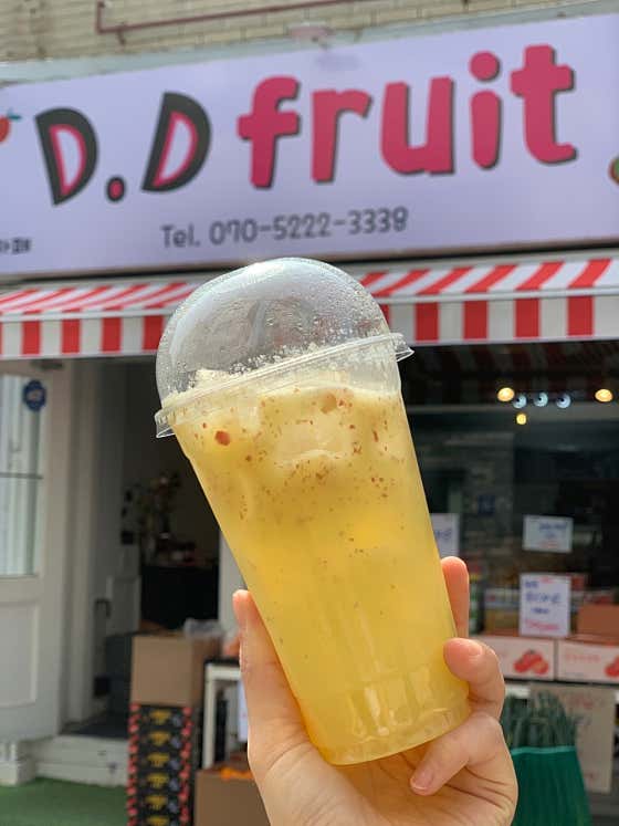 제철 생과일 주스! 메뉴 사진(네이버)